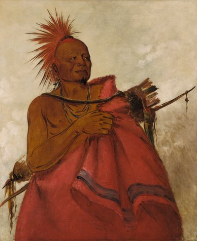 Tcha-tó-ga, Gekke Buffel, moordenaar van twee blanke mannen, 1834 door George Catlin
