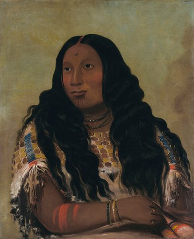 Tchón-su-móns-ka, Zandbar, Vrouw van de Handelaar François Chardon door George Catlin