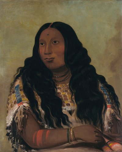 Tchón-su-móns-ka, Zandbank, Vrouw van de Handelaar François Chardon, 1832 door George Catlin
