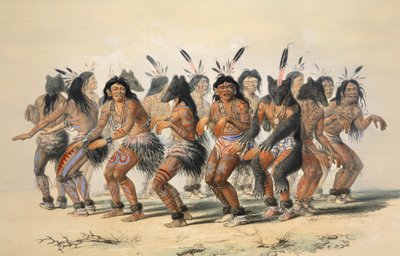 De Beren Dans (detail) door George Catlin
