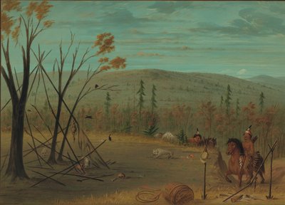 De Cheyenne Broers Terugkerend van Hun Herfstjacht, 1861-1869 door George Catlin