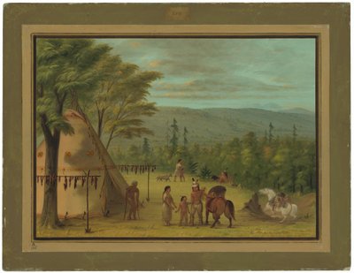 De Cheyenne Broers Beginnen aan Hun Herfstjacht door George Catlin