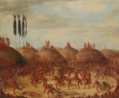 De Laatste Race, Mandan O-kee-pa Ceremonie, 1832 door George Catlin