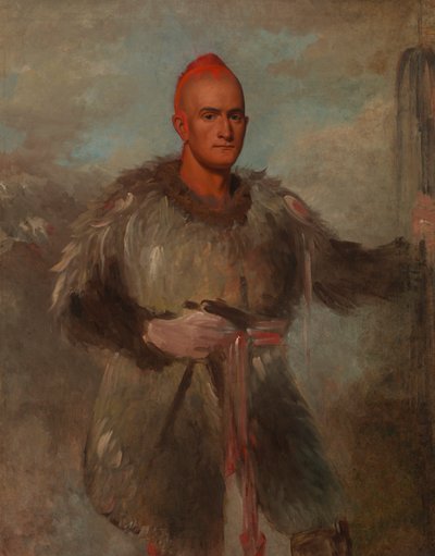 Theodore Burr Catlin in Indiaans Kostuum door George Catlin