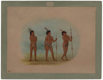 Drie Auca Kinderen door George Catlin