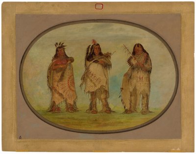 Drie Voorname Krijgers van de Sioux Stam door George Catlin