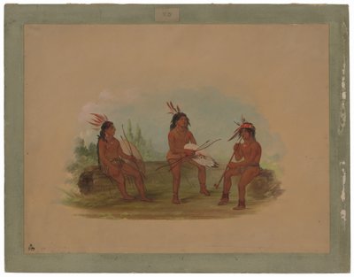 Drie Jonge Chinook Mannen door George Catlin