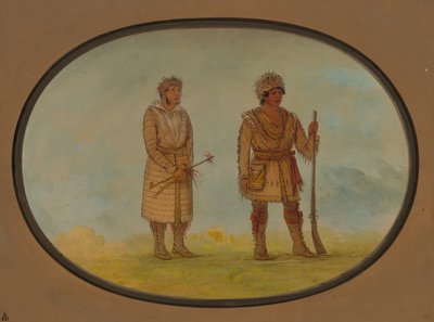 Twee Cherokee Chiefs, 1861-1869 door George Catlin