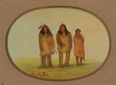Twee Nezperce krijgers en een jongen, 1855-1869 door George Catlin