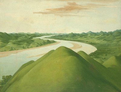 Uitzicht in de "Cross Timbers," Texas door George Catlin