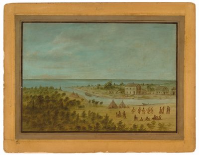 Uitzicht op Chicago in 1837 door George Catlin