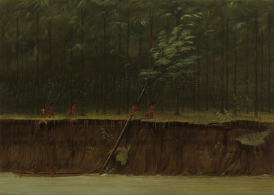 Uitzicht op de Beneden-Mississippi door George Catlin