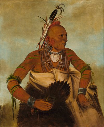Wa-ho-béck-ee, een knappe dappere door George Catlin