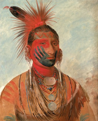Wash-ka-mon-ya, Snelle Danser, een Krijger, 1844-1845 door George Catlin