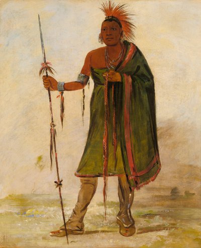 Wash-ím-pe-shee, Madman, een vooraanstaande krijger, 1834 door George Catlin