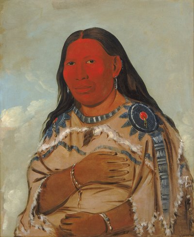 Vrouw van twee kraaien door George Catlin