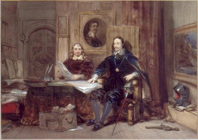 Karel I en zijn Secretaris door George Cattermole