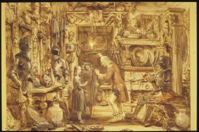 Het Oude Curiosity Shop  Little Nells Huis  Interieur van het Oude Curiosity Shop, 1840 door George Cattermole