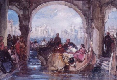 Uitzicht op Venetië, 1852 door George Cattermole