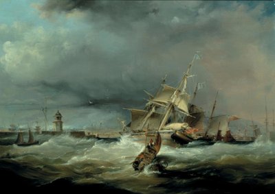 Een Amerikaans pakket dat naar Swansea Harbour vaart door George Chambers