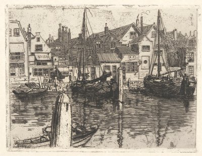 De Maas bij Dordrecht door George Charles Aid