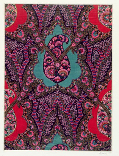 Stofontwerp voor Paisley Sjaals, c.1871 door George Charles Haite
