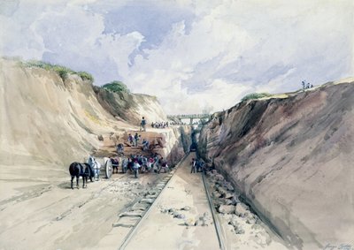Graven van een snede op de Great Western Railway, 1841 door George Childs