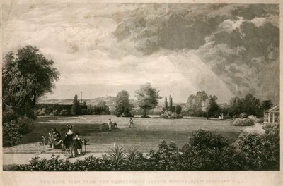 Het achteraanzicht vanaf de residentie van Joseph Wilson, Highbury Hill door George Childs