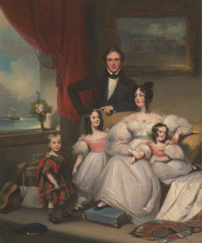Een Engelse Familie in Macao door George Chinnery