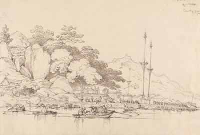 Lap House, Binnenhaven, Macao door George Chinnery