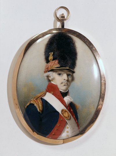 Miniatuur van 1e Lord Bloomfield in militair uniform door George Chinnery