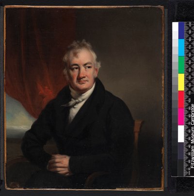 Portret van John Reeves, 1774-1856, voor 1852 door George Chinnery