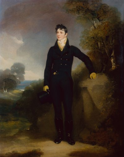 Portret van een edelman, vermoedelijk de graaf van Limerick door George Chinnery