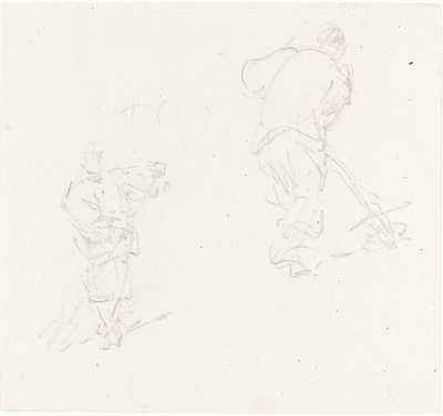 Twee Chinese arbeiders door George Chinnery