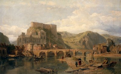 Huy aan de Maas, België door George Clarkson Stanfield