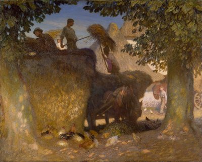 Het bouwen van de hooiberg door George Clausen