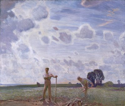 In de velden in juni, 1914 door George Clausen