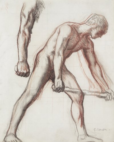 Naaktstudie voor de jongen en de man, 1908 door George Clausen