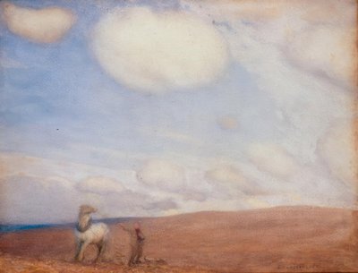 Ploegen op de Downs door George Clausen