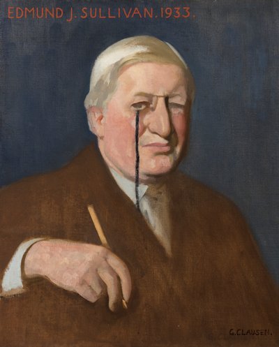 Portret van Edmund J. Sullivan door George Clausen