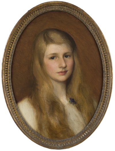 Portret van Margaret Hilton door George Clausen
