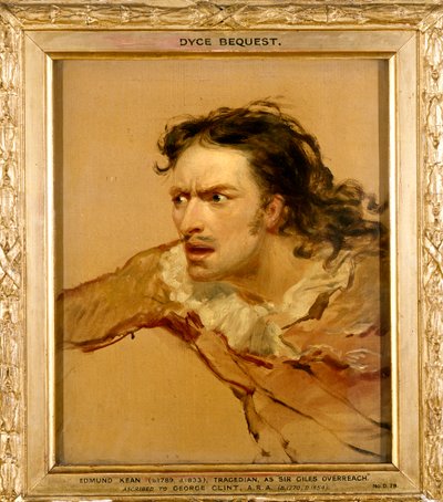 Edmund Kean als Sir Giles Overreach in "A New Way to Pay Old Debts", ca. 1816 door George Clint