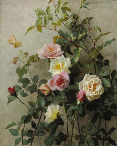 Rozen op een Muur door George Cochran Lambdin
