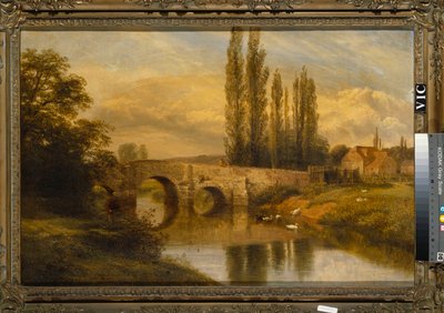 Fittleworth Oude Molen en Brug, aan de Rother, Sussex door George Cole