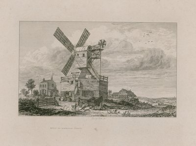 Molen op Wimbledon Common door George Cooke