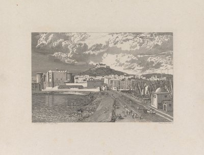 Napels, vanaf de pier door George Cooke