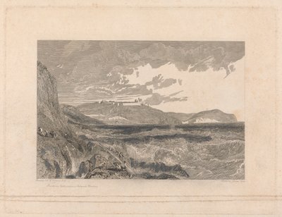 Pendennis Castle en ingang van Falmouth Harbour door George Cooke