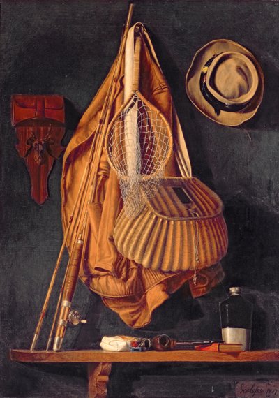 Accessoires voor vissers door George Cope