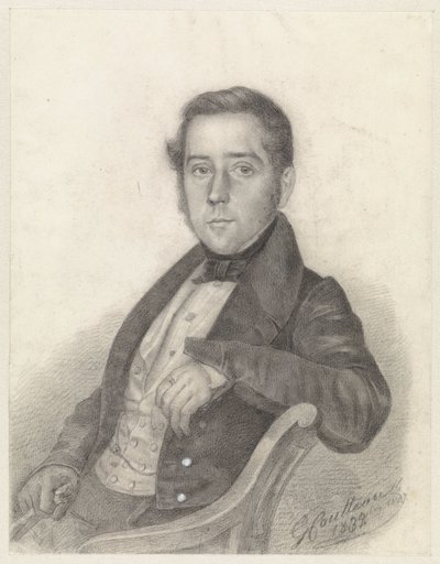 Portret van een zittende heer door George Coutteau