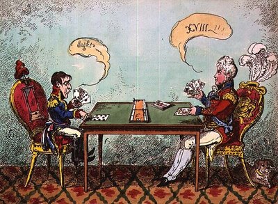 Een spelletje cribbage of Boney